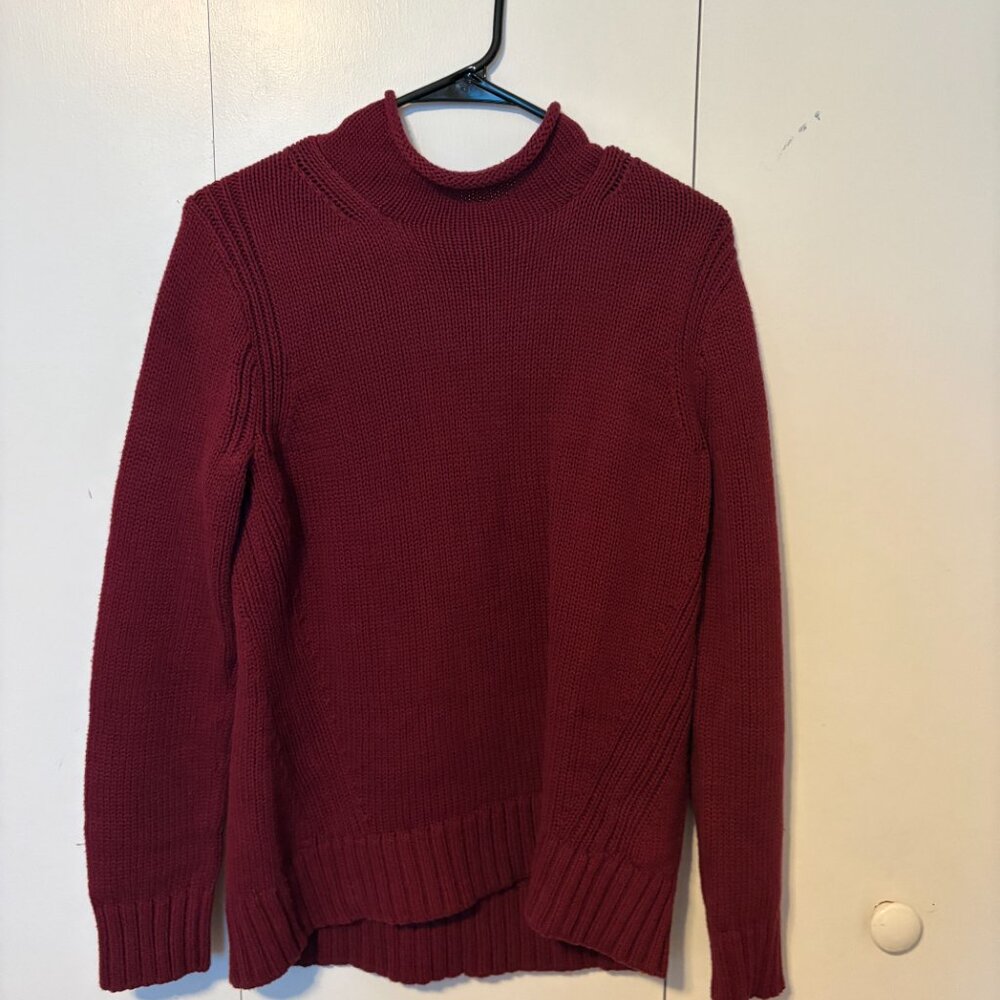 J.Crew Classic Burgundy Sweater Size M - Picture 2 of 4